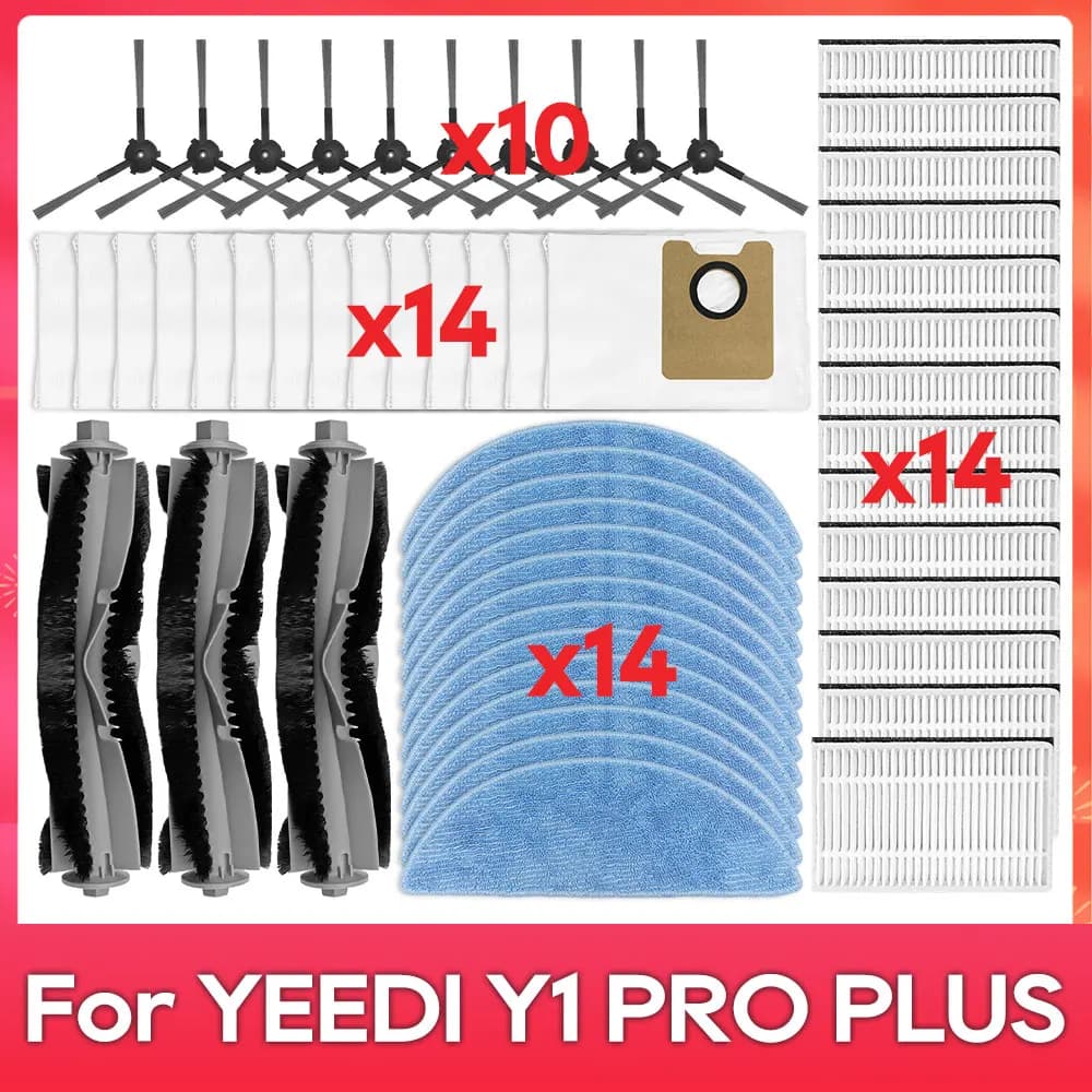 Compatibile con ( ECOVACS YEEDI Y1 PRO PLUS ) Spazzola principale e laterale, filtro HEPA, panno per mop, sacchetto della polver