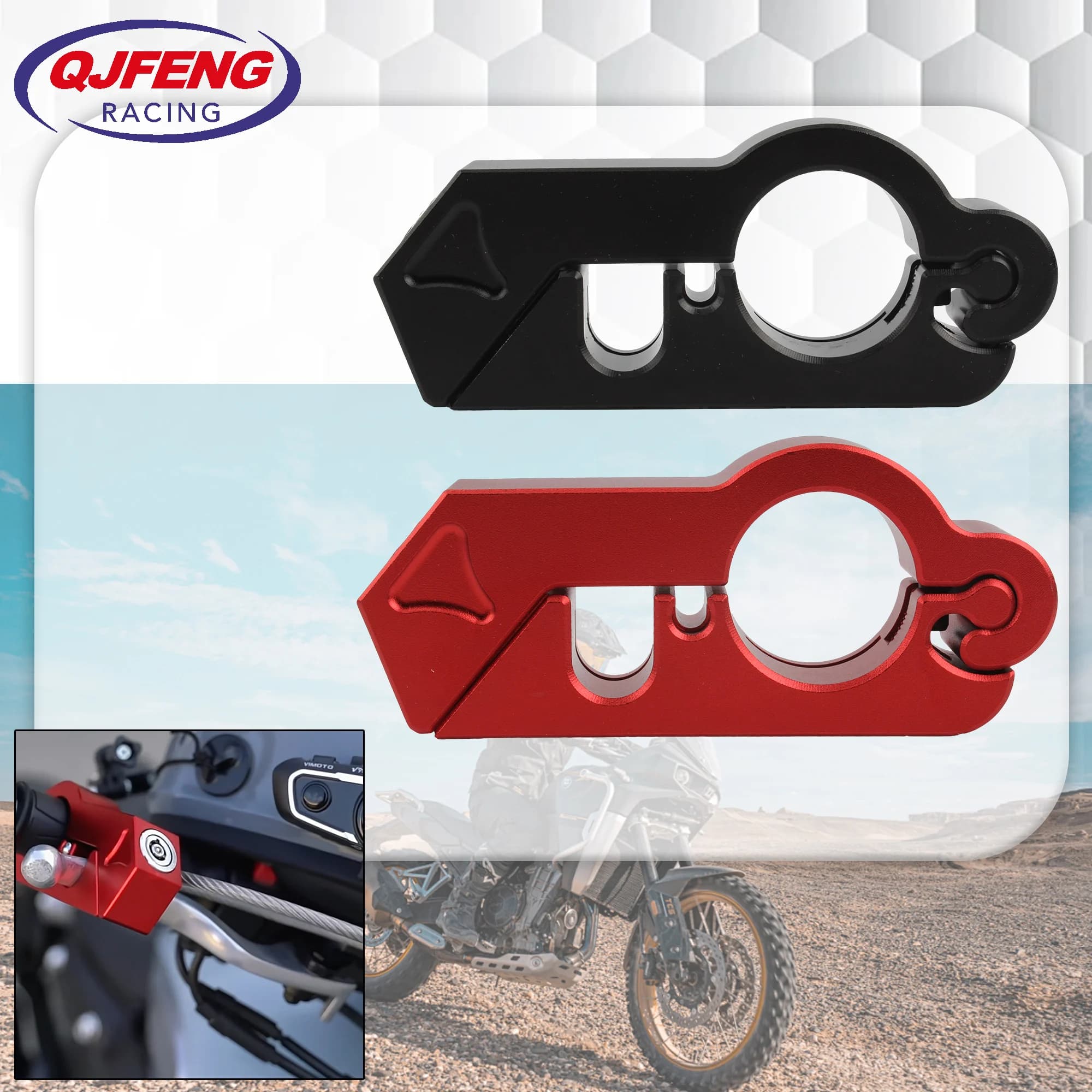 Enduro Handle CNC Latch for helmet Aluminum Alloy Parts for Motorcycle Universal Scooter Anti-theft Accessories for Motorized Bike