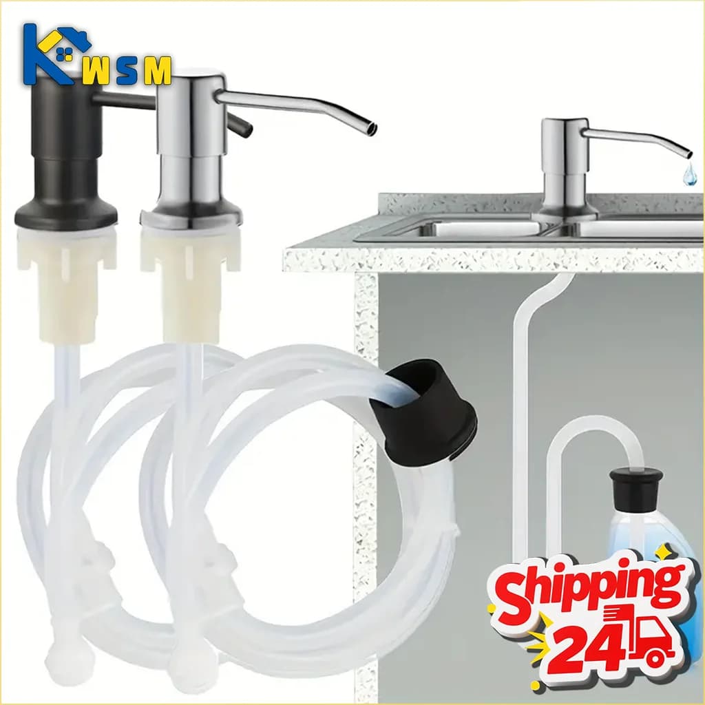 1/2PCS In Acciaio Inox Dispenser di Sapone Liquido Pompa Lavello Della Cucina Pressa A Mano Bottiglia per La Lavastoviglie Detersivo Accessori Per il Bagno