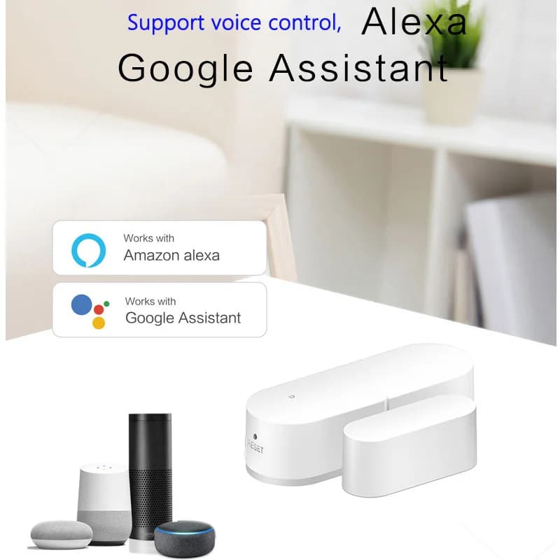 Rilevatore Intelligente WiFi per Porte e Finestre con Controllo APP, Allarme Rapido, Sensore Magnetico Composito e Promemoria di Batteria Scarica