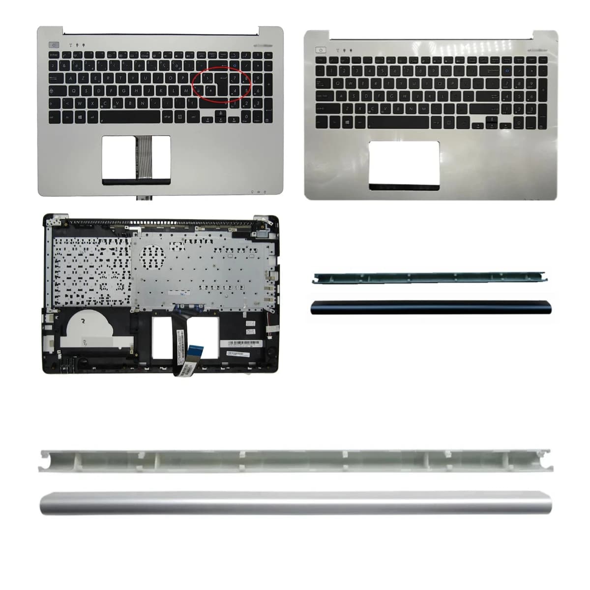 Para S551LN V551 A551 K551L S551L R553L Laptop LCD Palmrest with US UK Keyboard Hinge Top Cover C Silver Black Shield