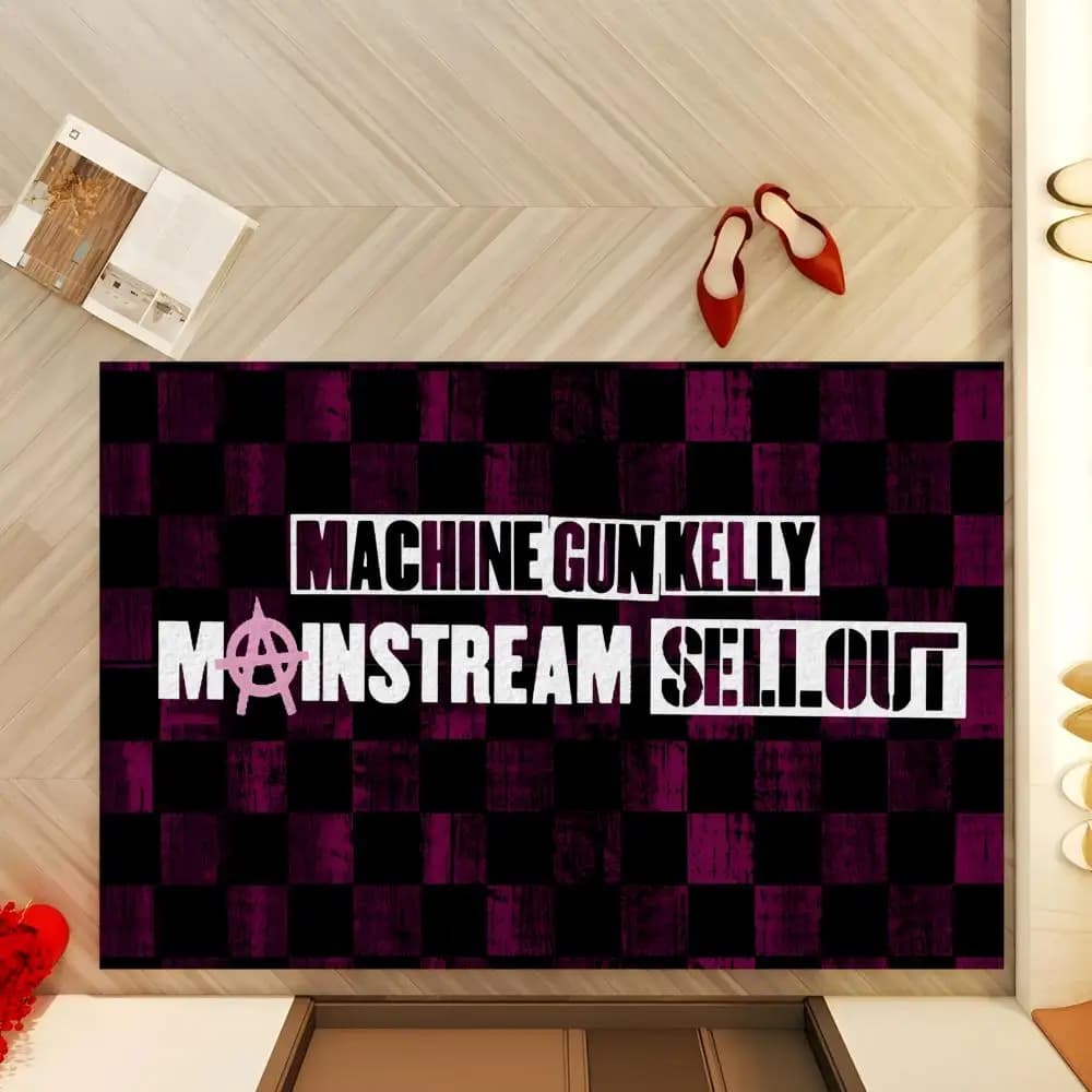 Tappetino da Bagno in Diatomite, Tappeto Assorbente Antiscivolo ad Asciugatura Rapida, Lavabile per Casa M-Machine Gun KellyS