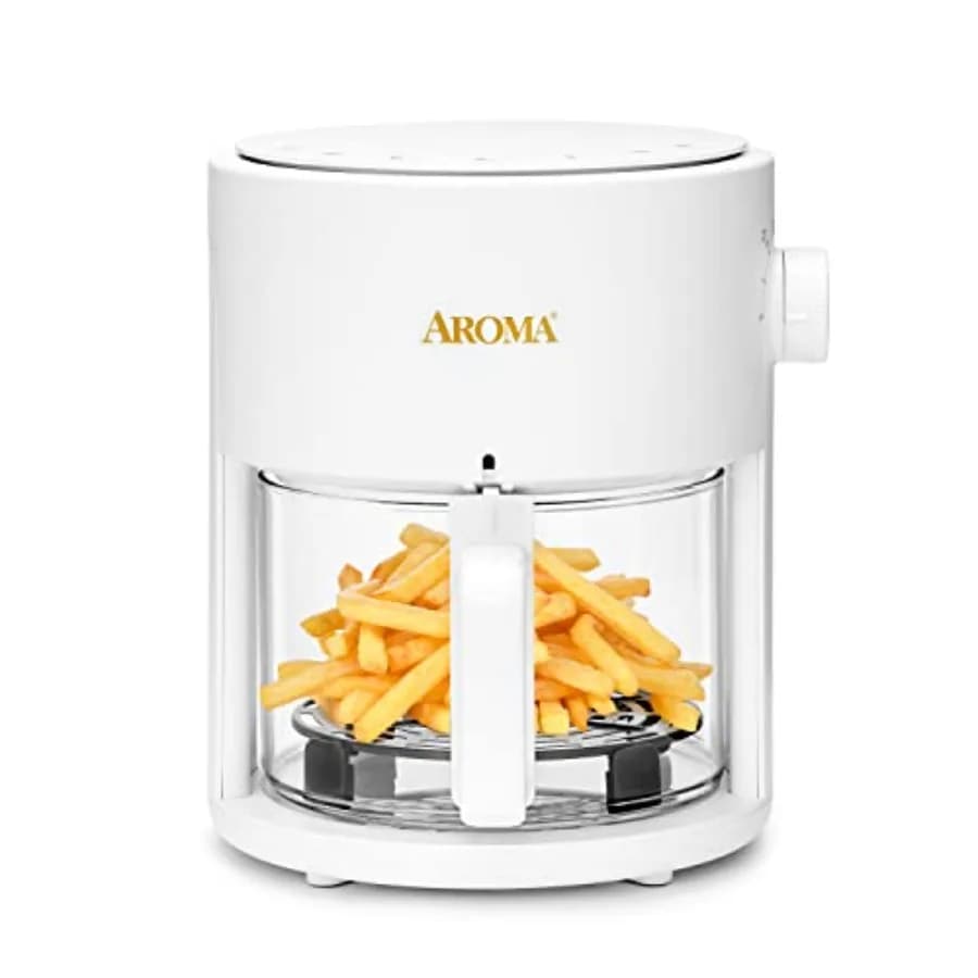 ® Friggitrice ad Aria in Vetro e Forno a Convezione da Banco con Potente Funzione 360Crispy ™ Technology 3 Quart, Bianco