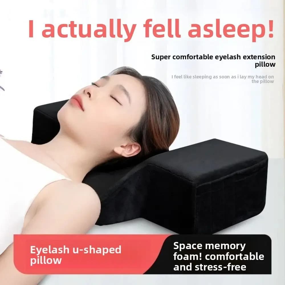 Cuscino in Memory Foam per Ciglia a Forma di Farfalla, Supporto per Palpebre, Cuscino Ergonomico per il Collo, Comodo e Curvo