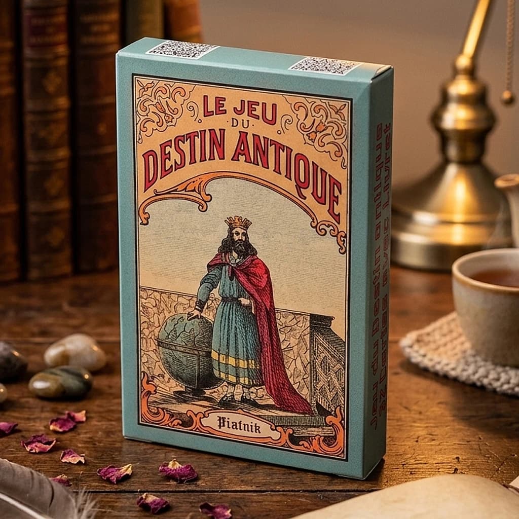 Carte Antiche per la Predizione del Destino, Mazzo di 32 Carte Oracolo Le Jeu Du Destin Antique, Carte Tradizionali per Cartomanzia 9*6cm
