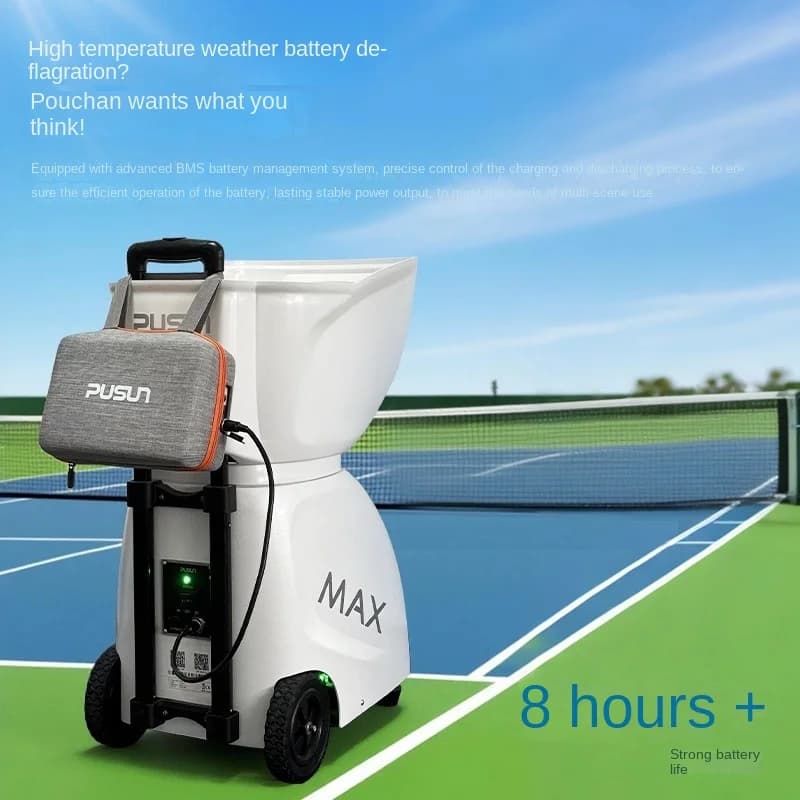 Pusun PT-MAX C Macchina portatile avanzata per palline da tennis intelligente per l'allenamento