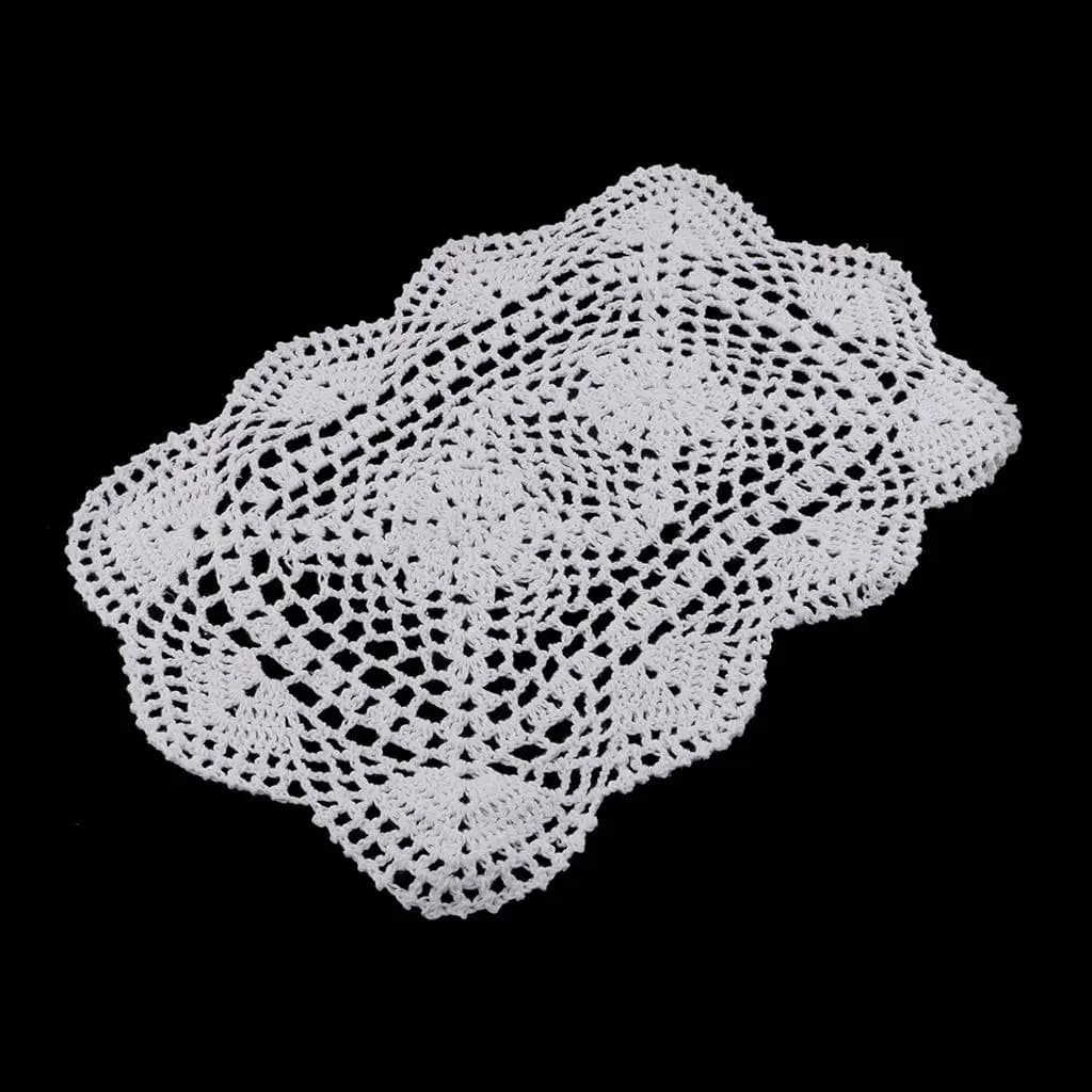 Elegante Tovaglietta in Pizzo di Cotone all'Uncinetto, Ornamenti per la Casa, Accessori per Uncinetto per la Cucina
