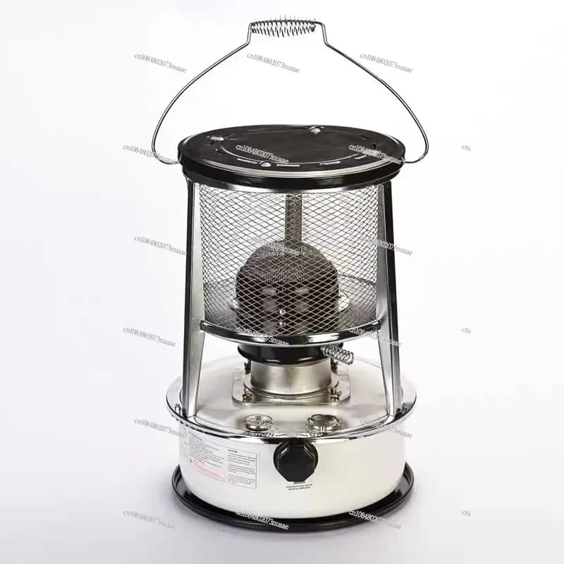 Stufa da esterno da 4,5 l/6 litri Riscaldatore da campeggio portatile al metanolo per pesca sul ghiaccio Stile sollevabile. Camino in vetro/metallo M.