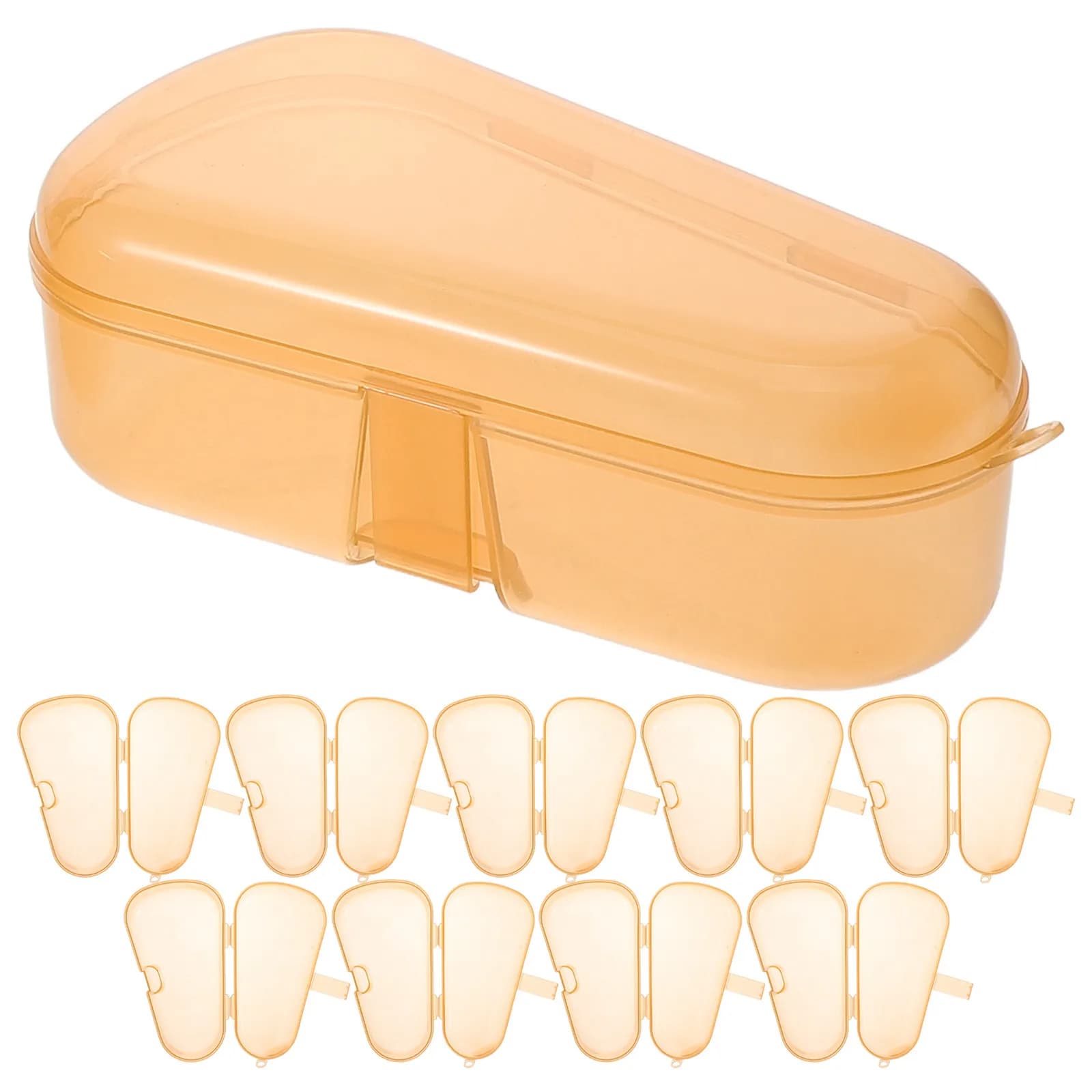 10Pcs Pacifier Storage Box Clear Bpa-Free Plastic Teether Organizer for Travel Home Hygienic Compact Pacifier Holder Case