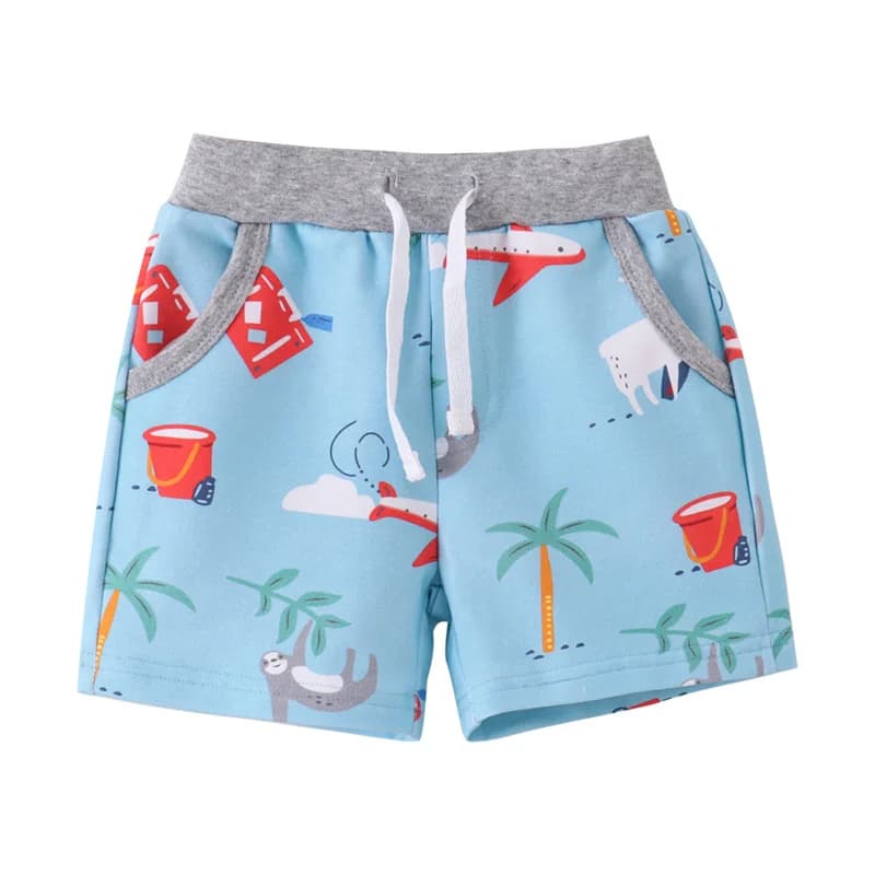 Metri di salto 2-7T Pantaloncini per ragazze in cotone Estate Coulisse Bambini Frutta Animali Stampa Pantaloni corti per bambini Abbigliamento per bambini