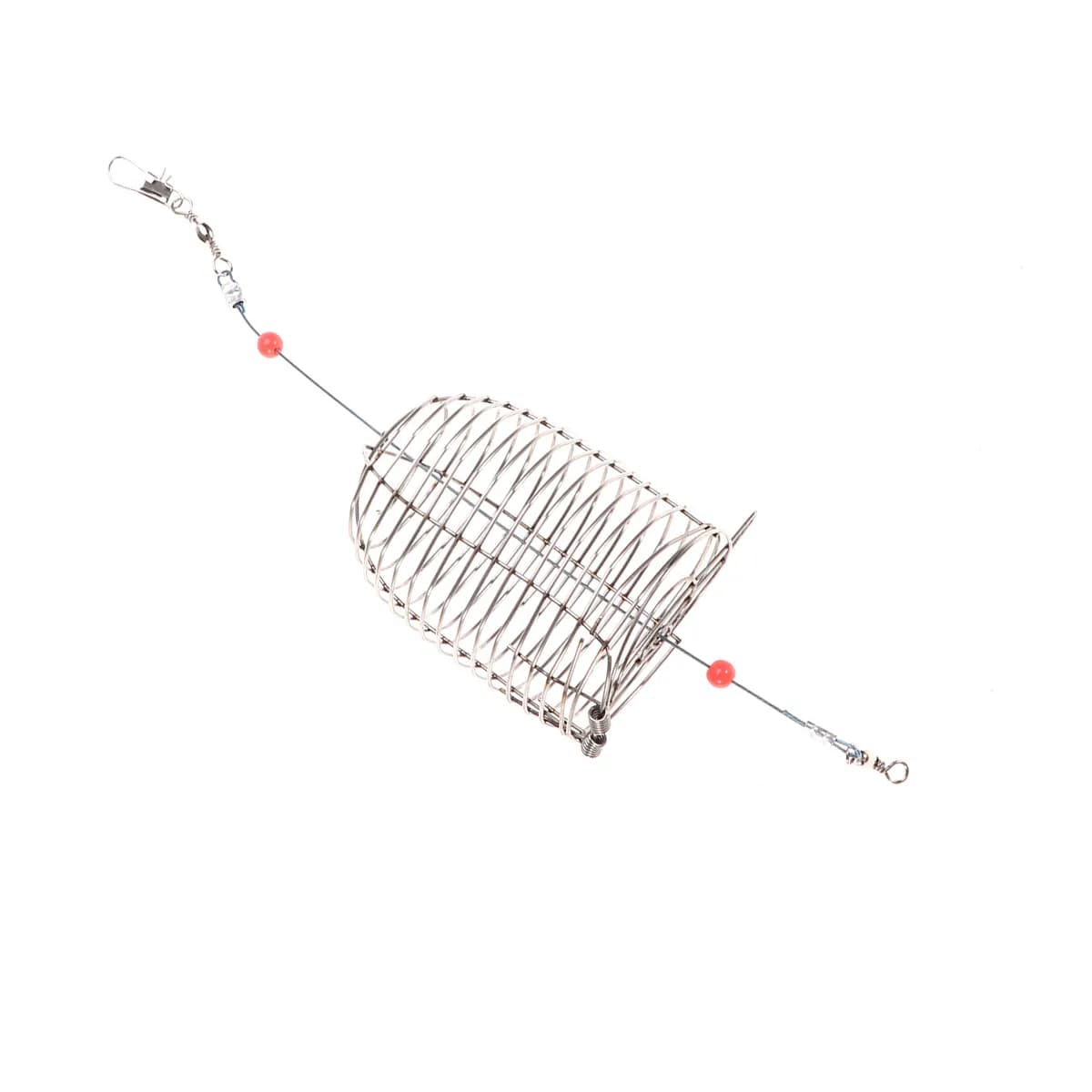 Set di 6 Gabbie per Esche da Pesca in Acciaio Inox, Cestello Portaesche Portatile e Leggero per Pesca di Anguille, Granchi e Pesci Piccoli