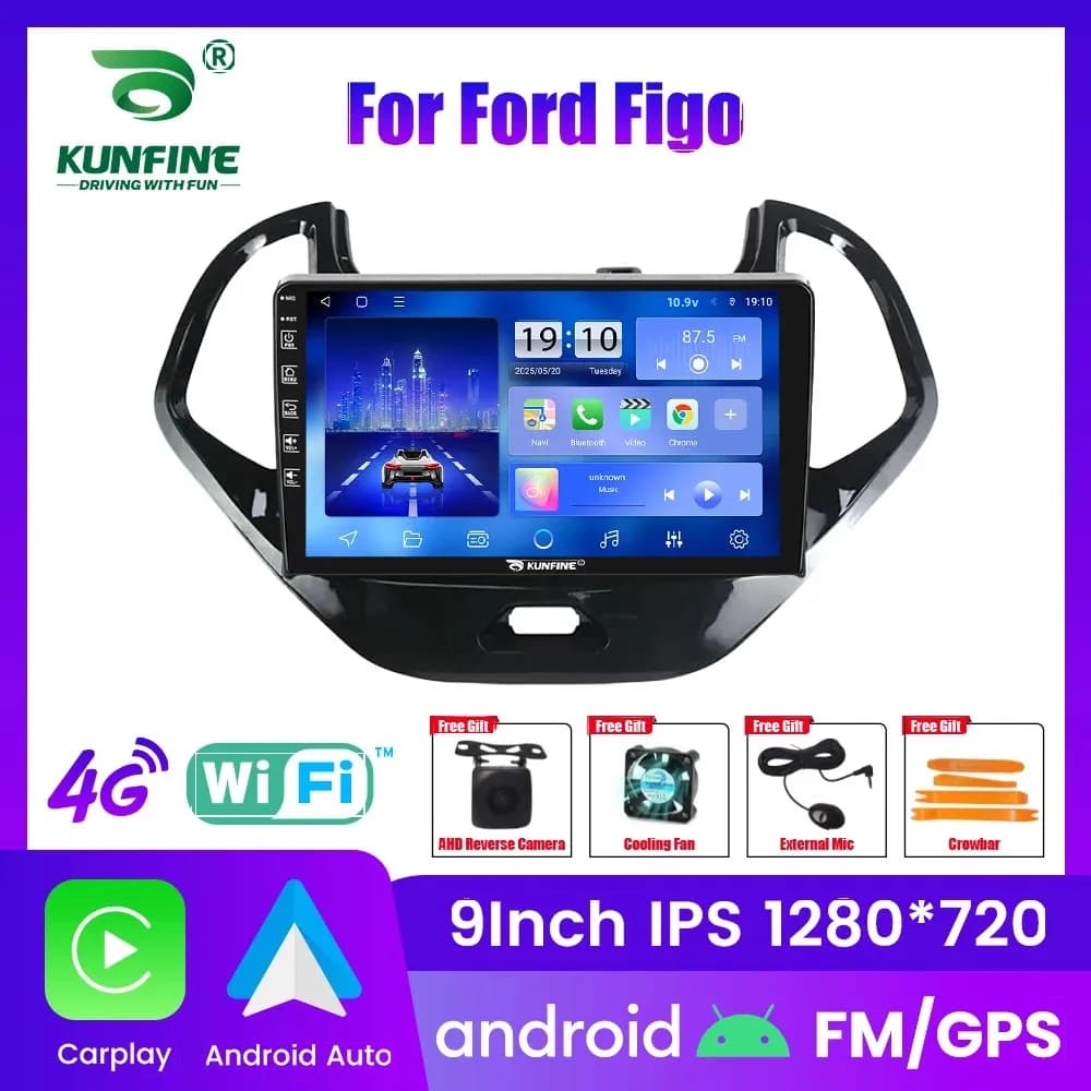 Autoradio Android da 10,33 pollici per Ford Figo Navigazione GPS Lettore video multimediale Carplay Android Auto Stereo