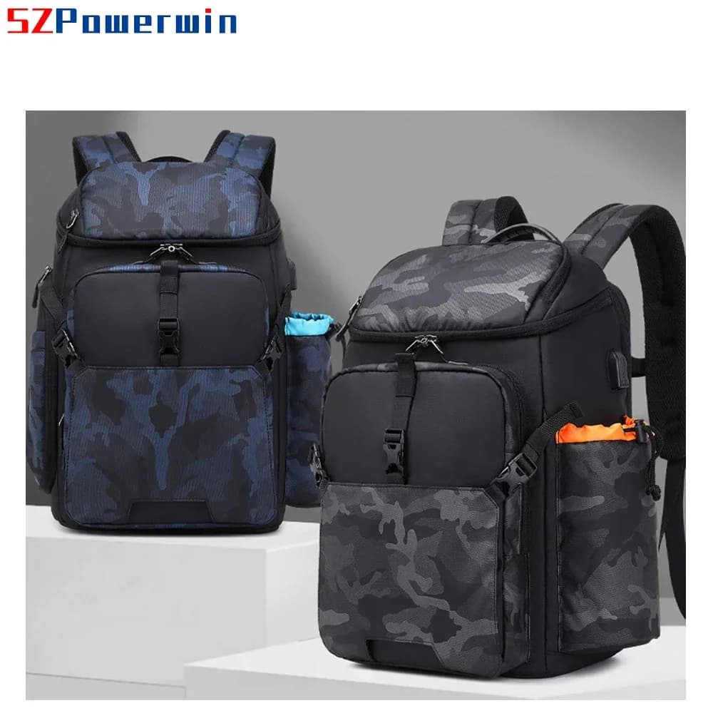 Powerwin New Professional Waterproof Camera Bag Backpack Multi-function DSLR SLR With Laptop Aerial Drone Slider Compartment