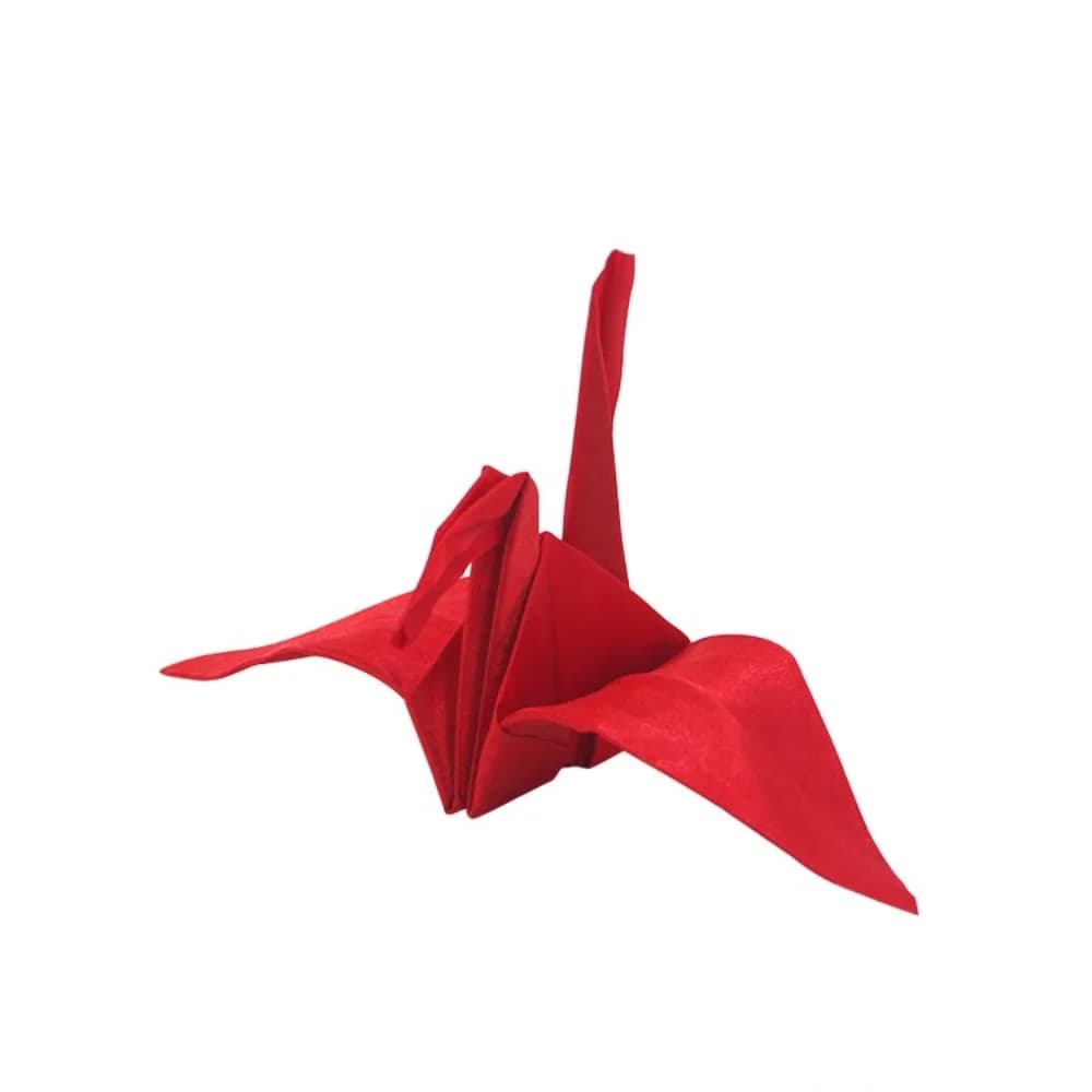 Close Up Magic Trick Paper Crane Gimmick Accessories Red White Origami Crane Magic Stage Illusion Cloth Paper Crane Props