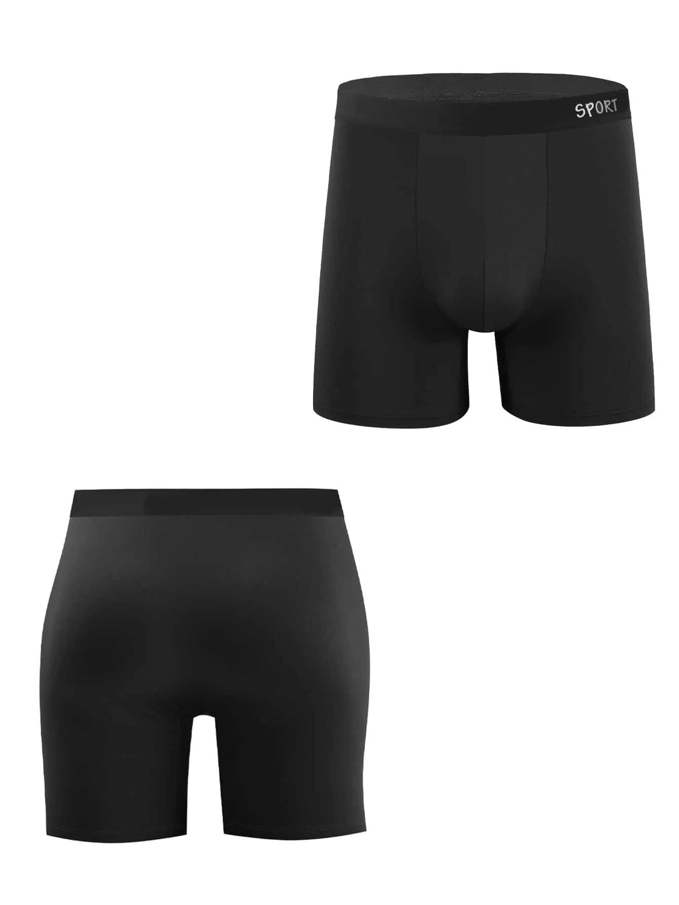 10 pezzi di boxer lunghi da uomo in tinta unita, comodi e casual
