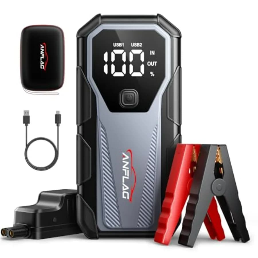 Avviatore di Emergenza per Auto 7000A, Batteria Portatile 12V 21800mAh, Jump Starter per Tutti i Motori a Benzina 10L e Diesel, Cavi Intelligenti Force Sta