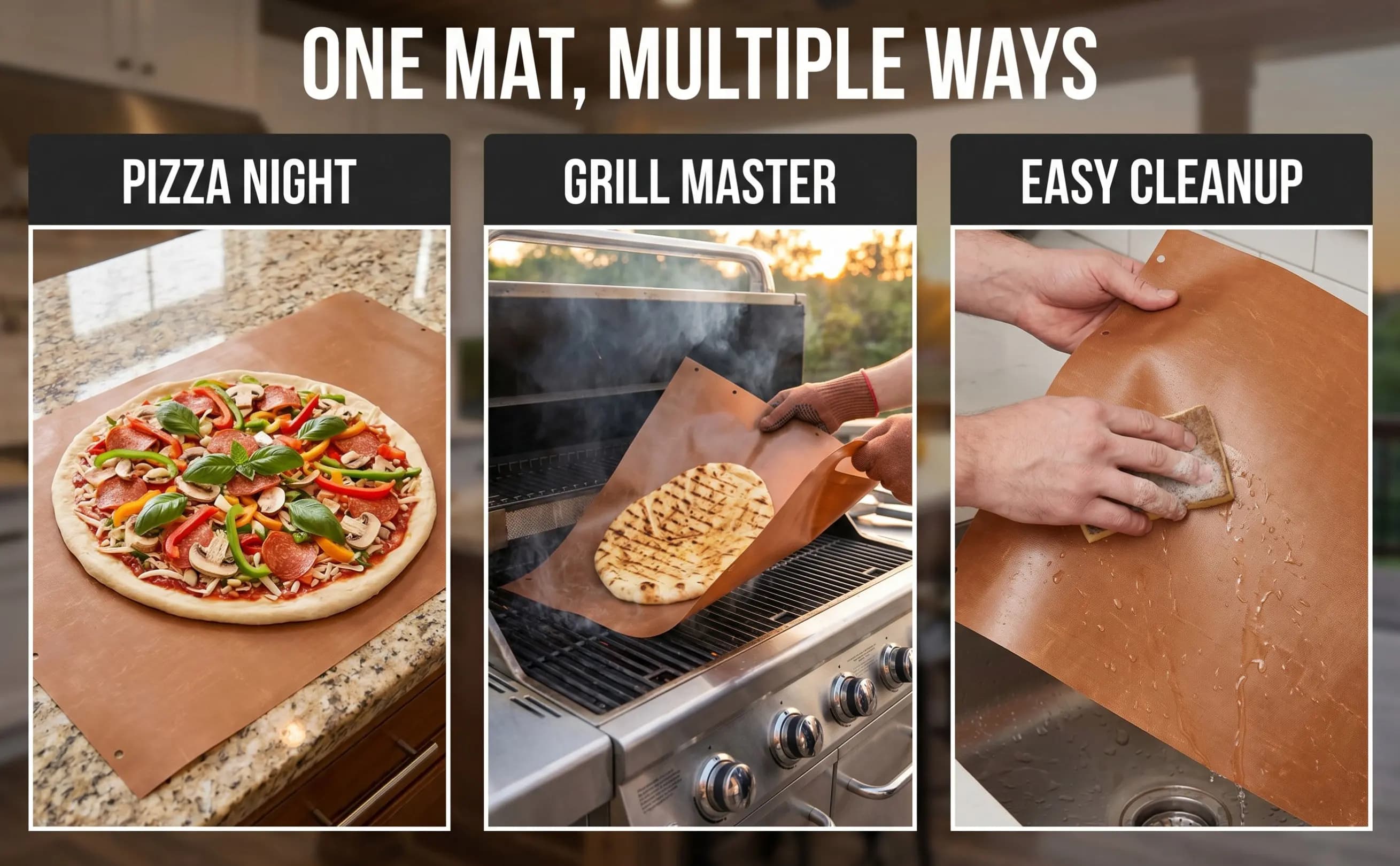 2Pcs Sliding Pizza Peel Cloth High-Temp Non-Stick Replacement Fabric Reusable Baking Mat Pizza Oven Liner Heat-Resistant