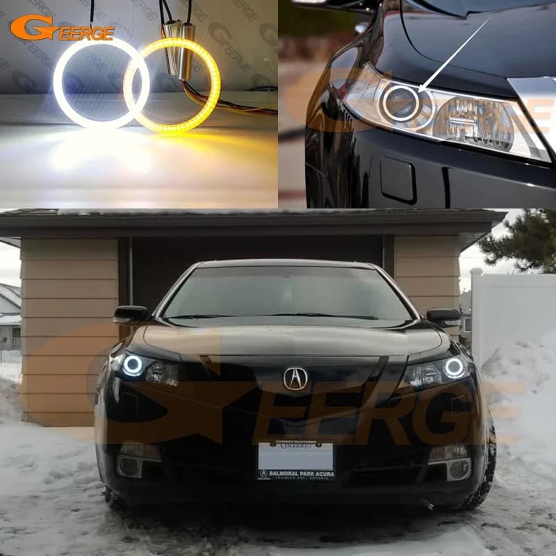 Kit Anelli Luminosi LED SMD Ultra Luminosi per Luci Diurne e Indicatori di Direzione per Acura TL 2009-2014