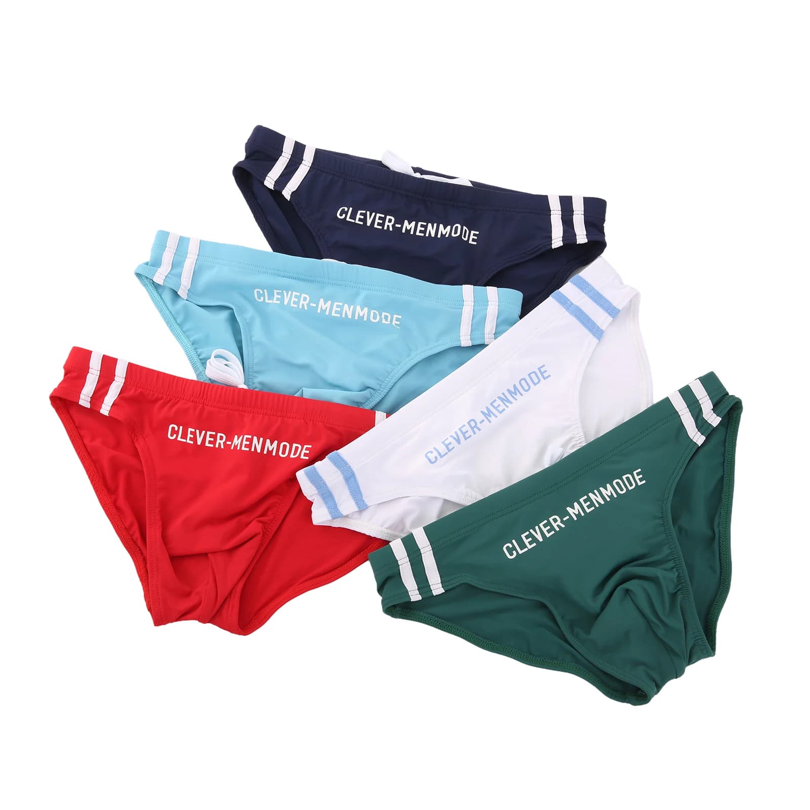 3 pezzi slip da bagno da uomo tinta unita con coulisse costume da bagno custodia rigonfia bikini sexy costumi da bagno estivi uomo sunga bottoms costumi da bagno