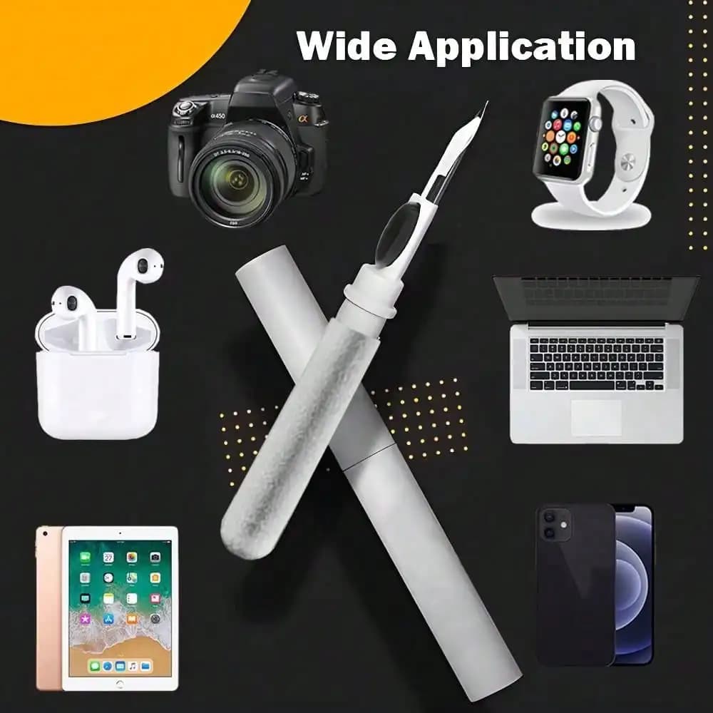 3 In 1 Headphone Cleaning Kit With High Density Brush Multifunctional Essential Cleaner Tool For Wireless Earbuds Phone Charging Ports Keyboards and Small Electronics Gaps