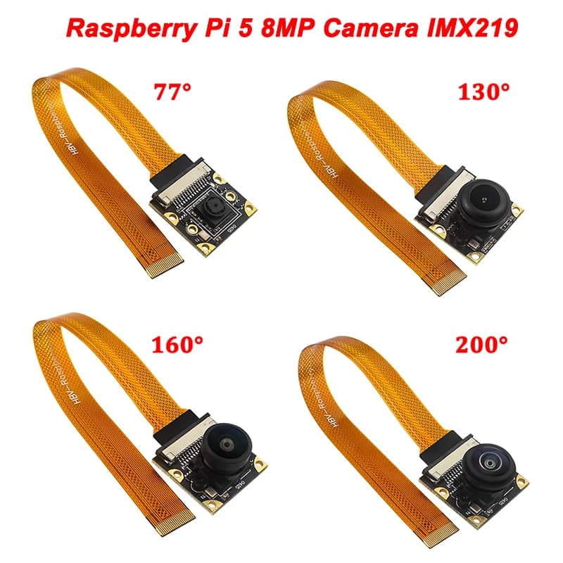 CSI interface with IMX219 sensor chip for Raspberry Pi camera from 8 MP 77 ° 130 ° 160 ° 200 ° Webcam for camera for Raspberry Pi 5