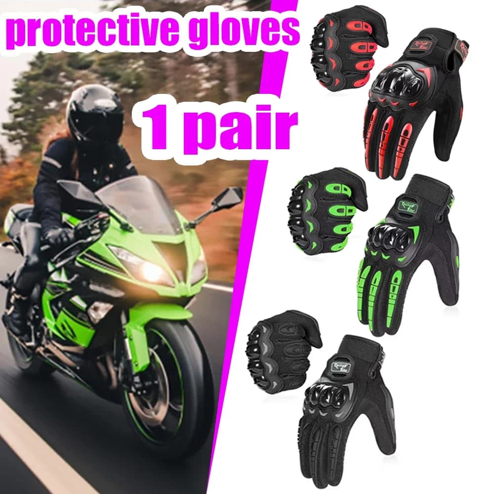 Guanti Professionali da Moto Traspiranti con Protezioni Rigide sulle Nocche, Palmo Antiscivolo e Design Touchscreen per la Guida Fuoristrada