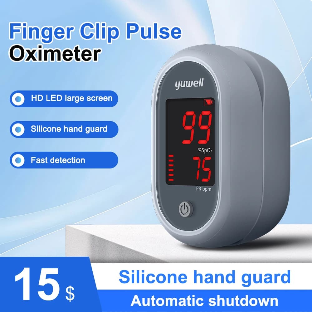 Medical pulse oximeter from finger Digital oxygen saturation Oximeter Heart rate Healthcare Adult blood pressure