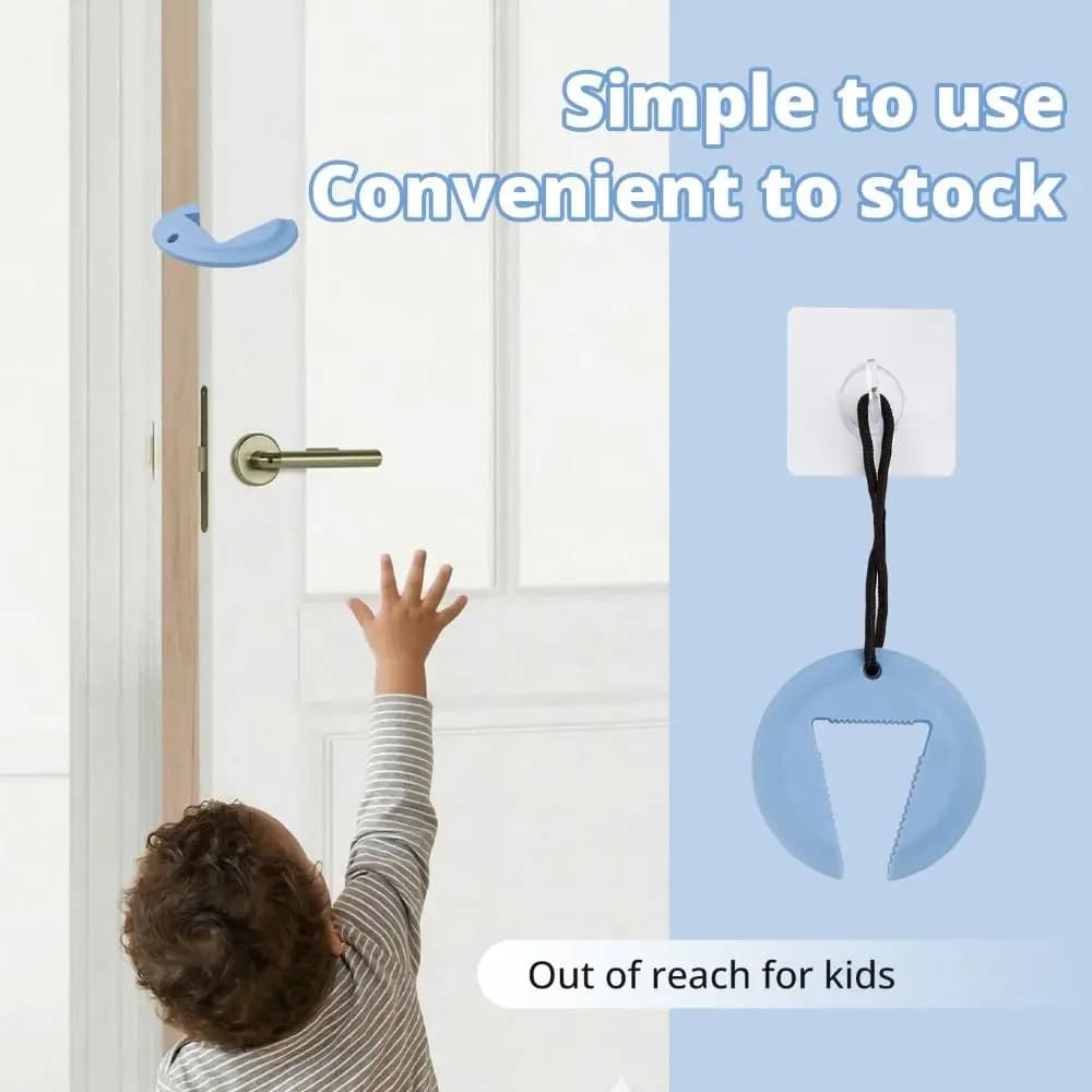 Protezione Antipizzicamento per Porte in Silicone Durevole, Adatta agli Animali Domestici, Non Tossica, Facile da Installare, Ferma-Porta