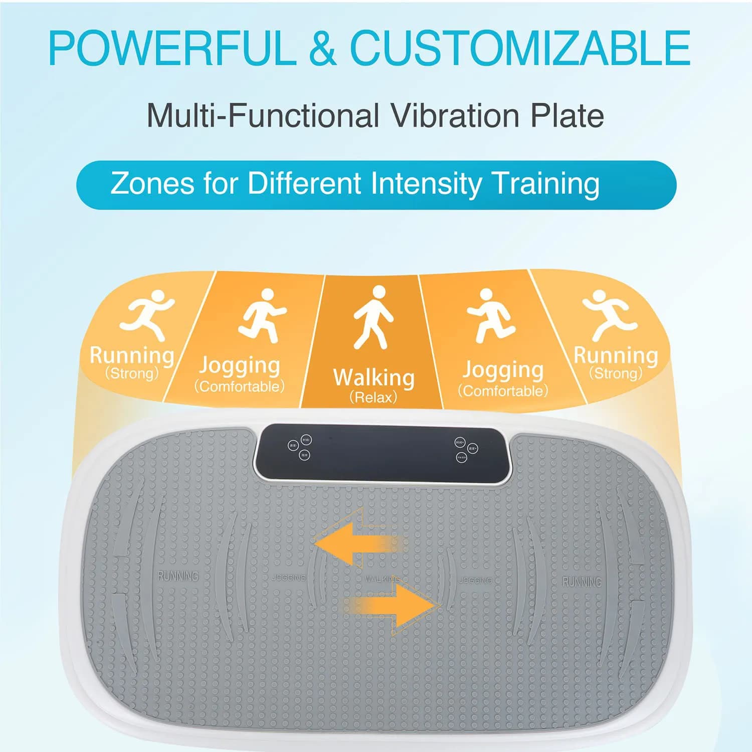 Pedana Vibrante Elettrica Crazy Fit con Due Motori, per Uso Domestico, in ABS, per Dimagrimento e Massaggio