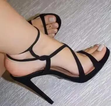Black Navy Blue Suede Narrow Bands Heels Summer Sandals Woman Sexy Stiletto Heels Simple Dress Party Sandals Shoes Plus Size 47