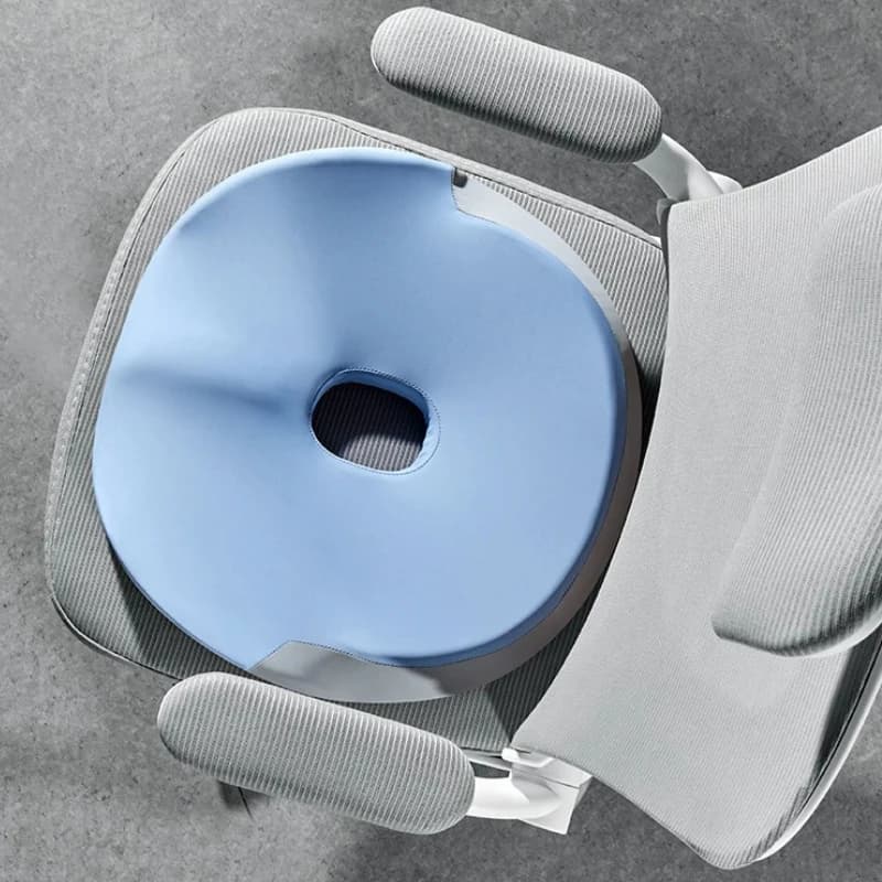‌ Cuscino per sedile ergonomico con supporto lombare, cuscino per sedia da ufficio in memory foam per correttore di postura per sollievo dal dolore al coccyx e comfort di seduta lungo
