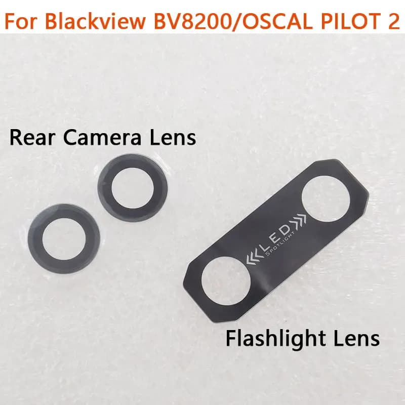 New original camera lens Blackview BV8200 OSCAL PILOT 2, rear camera lens with smartphone flash Blackview BV8200
