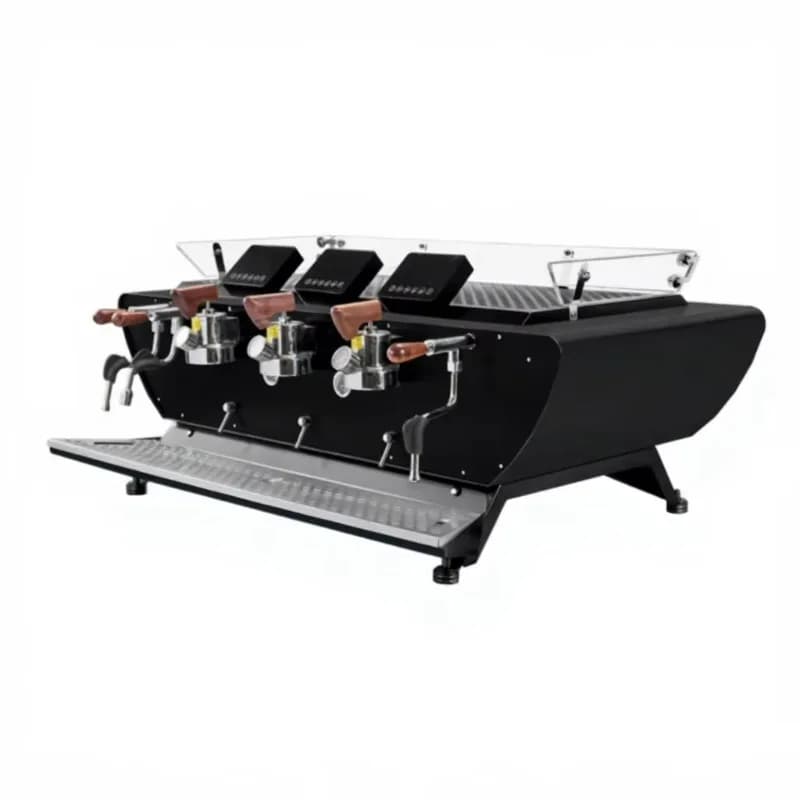 Professional Dual Boiler Commercial Barista Semi-automatic Espresso Three Head Coffee Machine With Display Screen