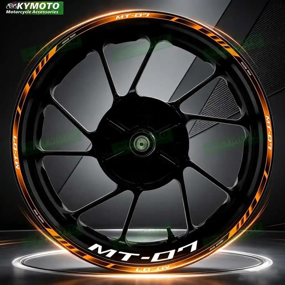 For MT-07 MT07 motorcycle accessories 17-inch front and rear wheel decals fairings and reflective sticker Waterproof PVC