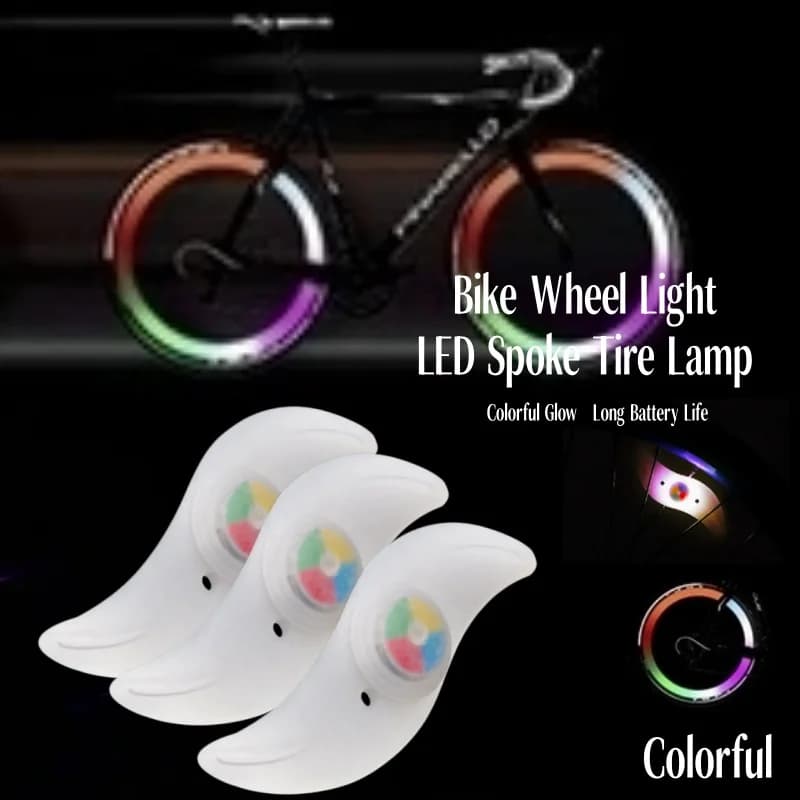 3 Lighting Mode LED Neon Bicycle Wheel Spoke Light Waterproof Color Bike Safety Warning Light Cycling Lamp Bicycle Accessories