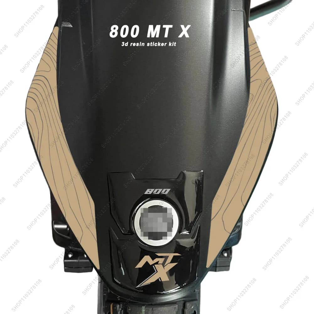 Adesivo in resina 3D per 800 MT-X 800MTX 2025 2026 Accessori moto Protezione parafango anteriore Kit protettivo impermeabile Adesivo