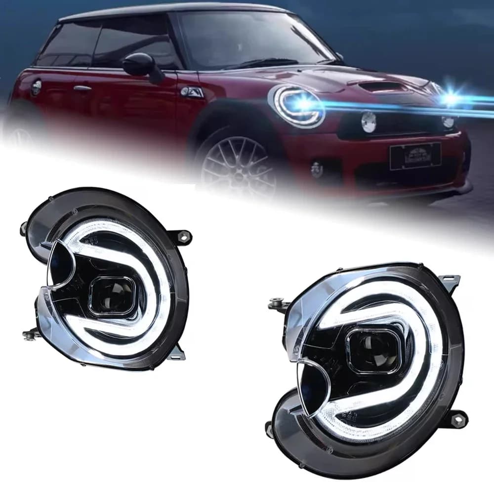 Car Styling Lampada frontale per MINI R55 Fari 2007-2013 R56 Faro a LED F58 F57 Cooper DRL Proiettore a LED Accessori per fascio