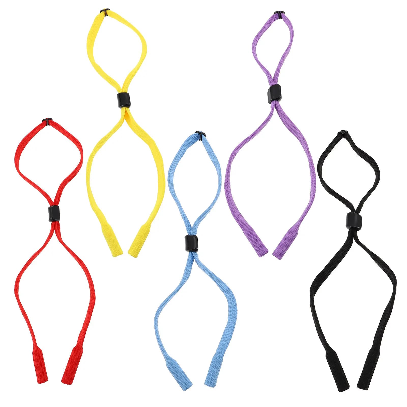 5Pcs Anti-Lost Glasses Lanyard Premium Polyester Eyeglass Holder Adjustable Length Wear-Resistant Convenient Sunglasses Strap
