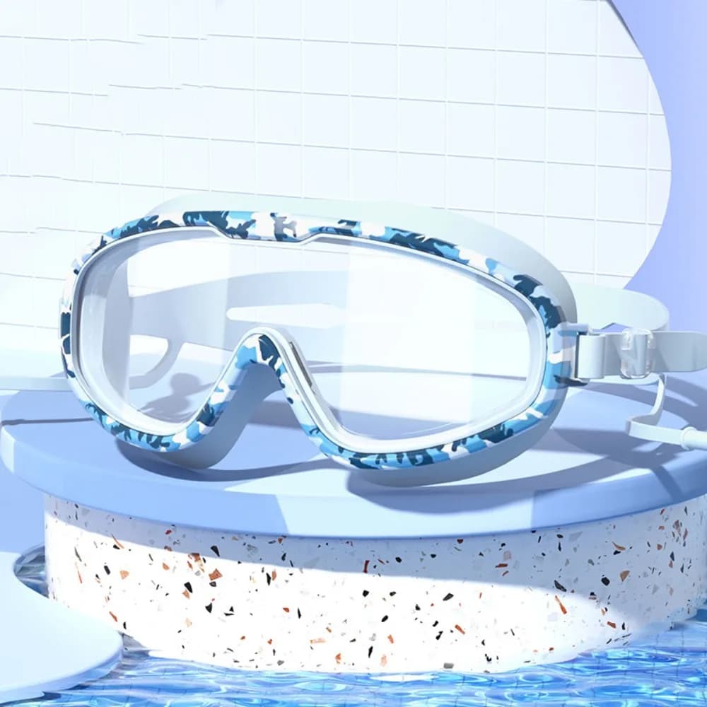 Children's Swimwear with Large Montature and Earrings, PC Lenses, Vivacious Colors, Large Visual, Set for Young
