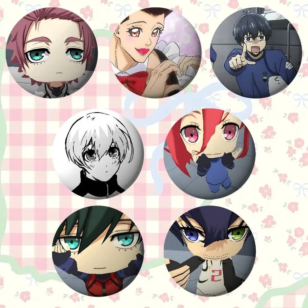Cute Anime B-blue L-lock Badge Pins For Friend, Backpack, Clothing, Collectible Accessories, Jewelry Gift