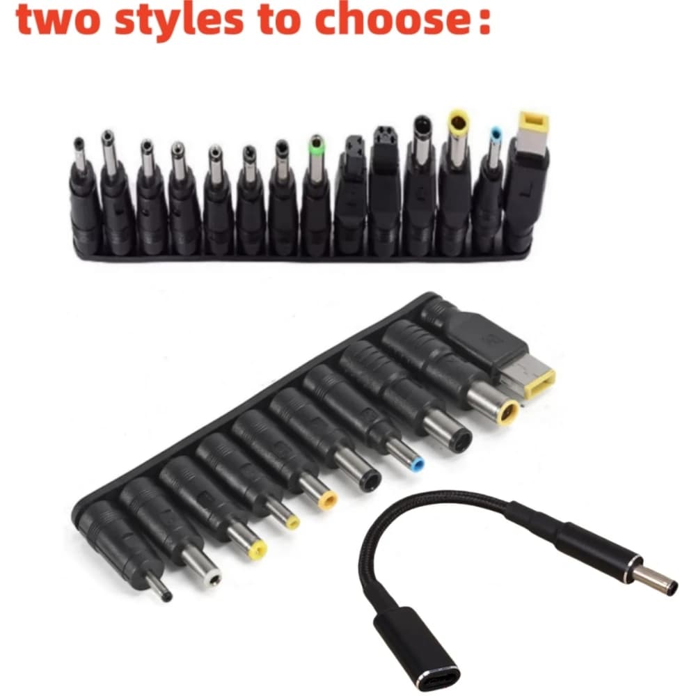 Spina connettore adattatore di alimentazione per laptop tipo C da 65 W USB tipo C a cavo di ricarica jack per caricabatterie universale per laptop per notebook