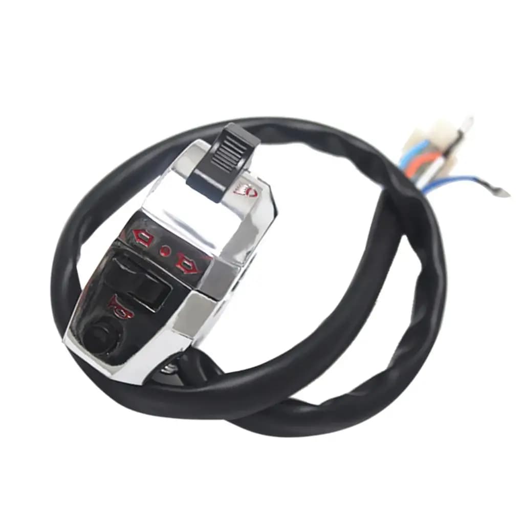 Interruttore universale per manubrio moto in alluminio, controllo sinistro, segnale luminoso, clacson per doppia sport e pit bike da 22 mm