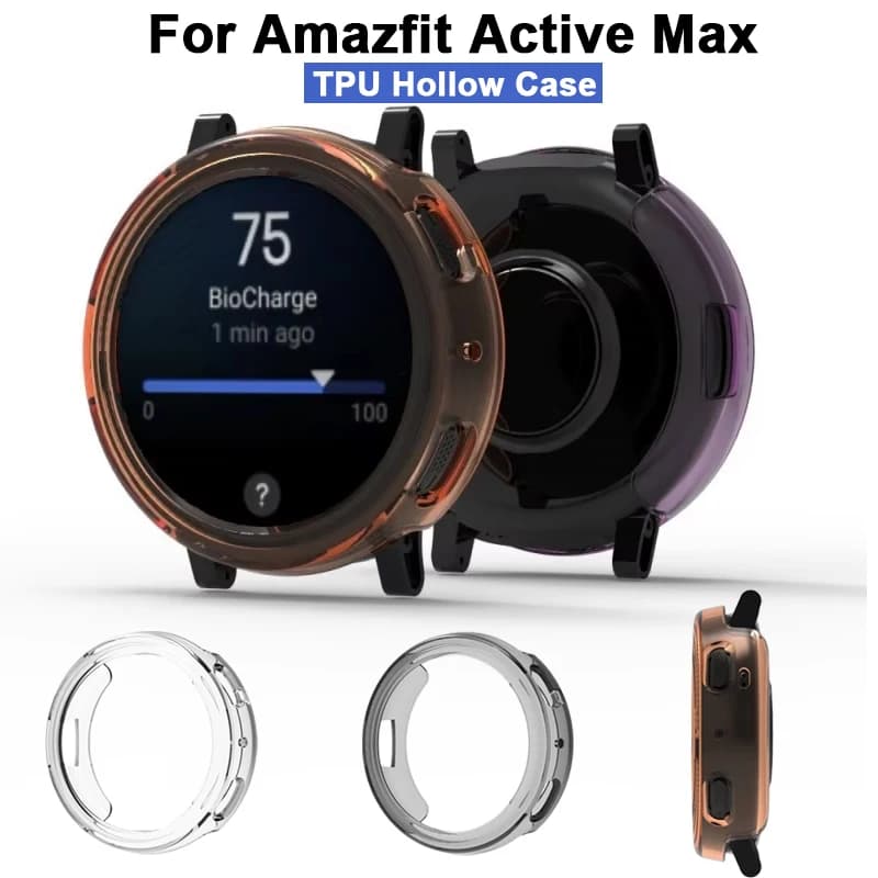 Custodia morbida in TPU per Amazfit Active Max, guscio protettivo cavo per Huami Amazfit Active Max, accessori per Smartwatch