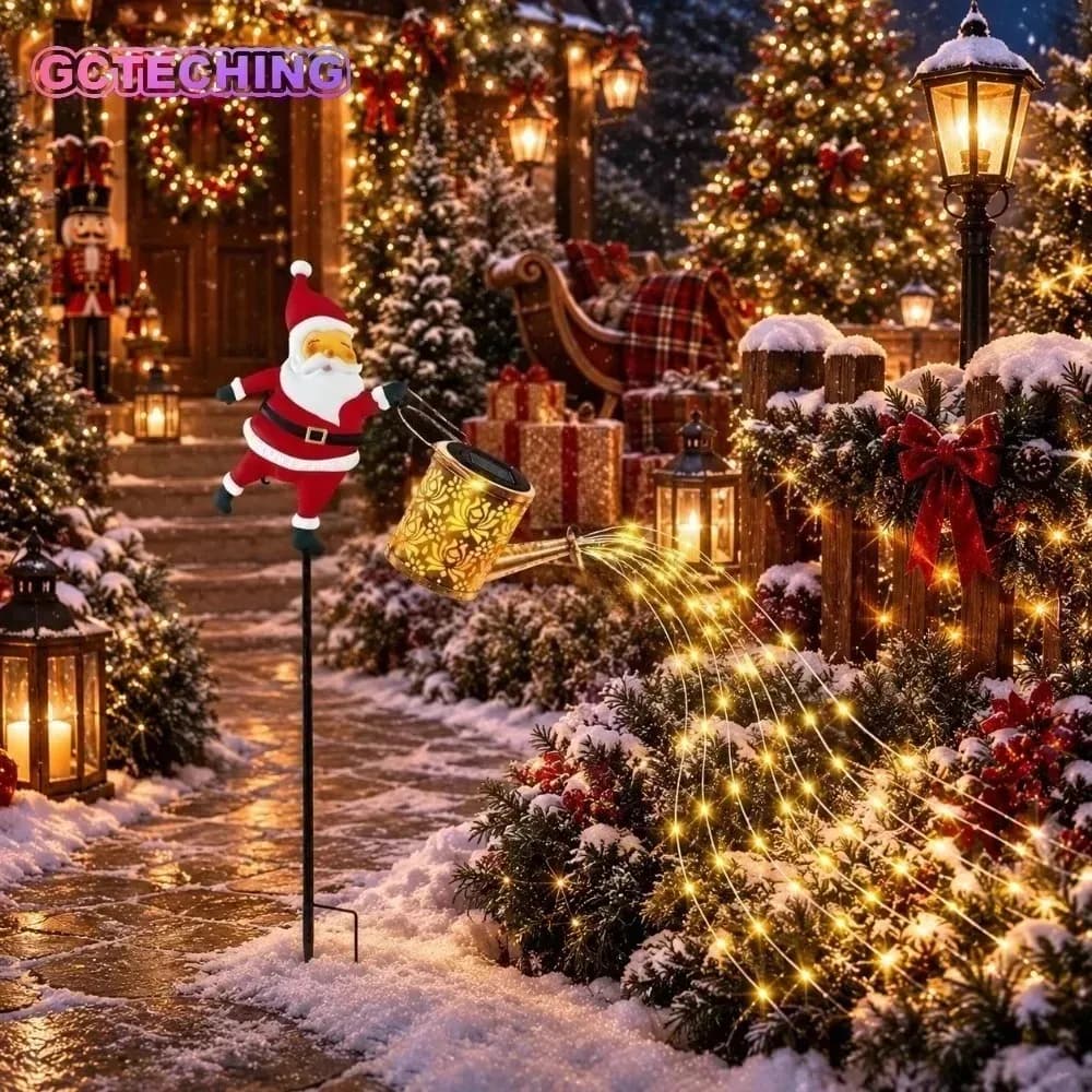 LED Solar Santa Lantern Fairy Lights Christmas Decorative Waterproof for Garden Patio Yard Landscape 2026 New