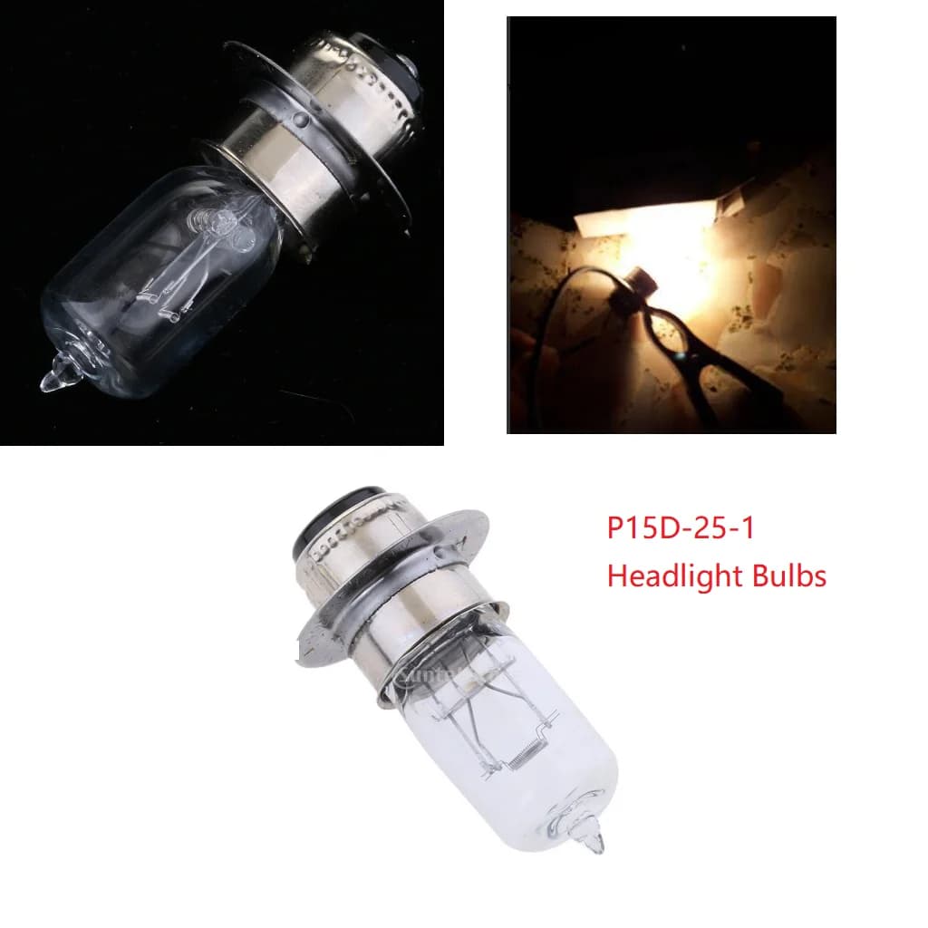 Lampadine per fari alogeni in vetro trasparente 12V 35W Supporto in acciaio inossidabile per luci ausiliarie per moto e fari per bici