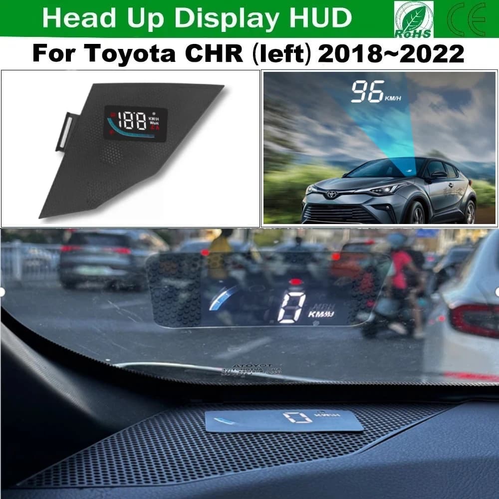 Per Toyota CHR C-HR (sinistra) 2018 ~ 2024 OEM Display HUD Nascosto, Tachimetro, Proiettore su Parabrezza, Allarme Auto