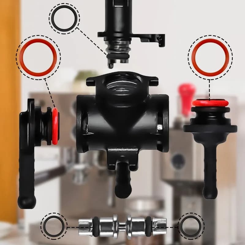 15Pcs Gaggia Coffee Machine Replacement O‑Ring, 100% Silicone Sealing Gasket for Group Head & Water Tank