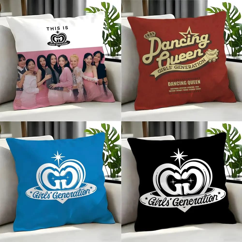 kpop Girls' Generation Cushion Cover Cushion Cover Set 4Pcs 50x50 45x45 40x40 Pillowcase Decorative Sofa Home Decor