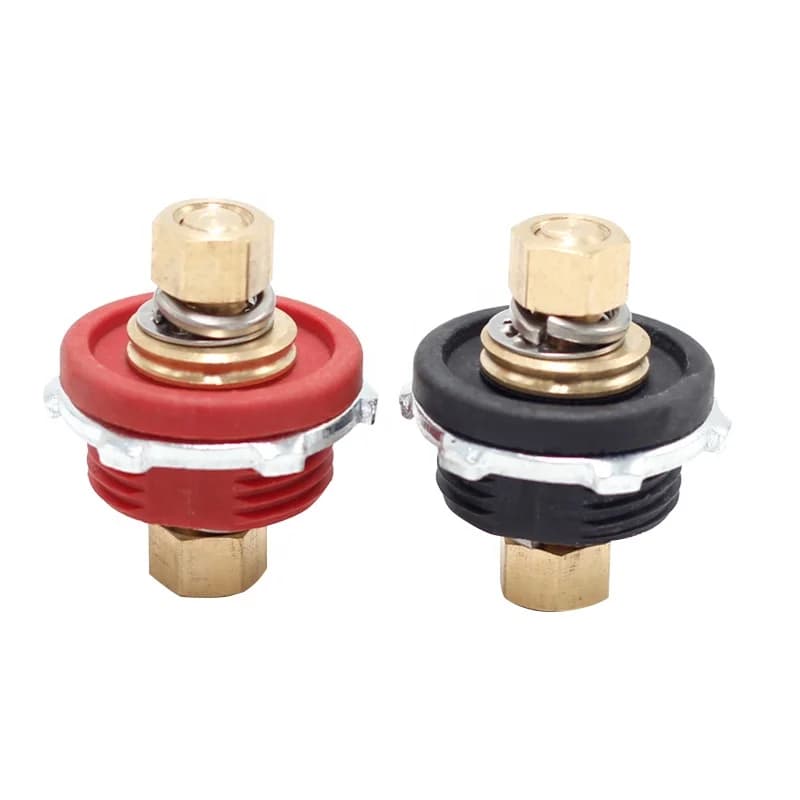 Car Thru Panel Battery Terminal Connector 3/8'' Studs Red M10 250A Battery Charger Post