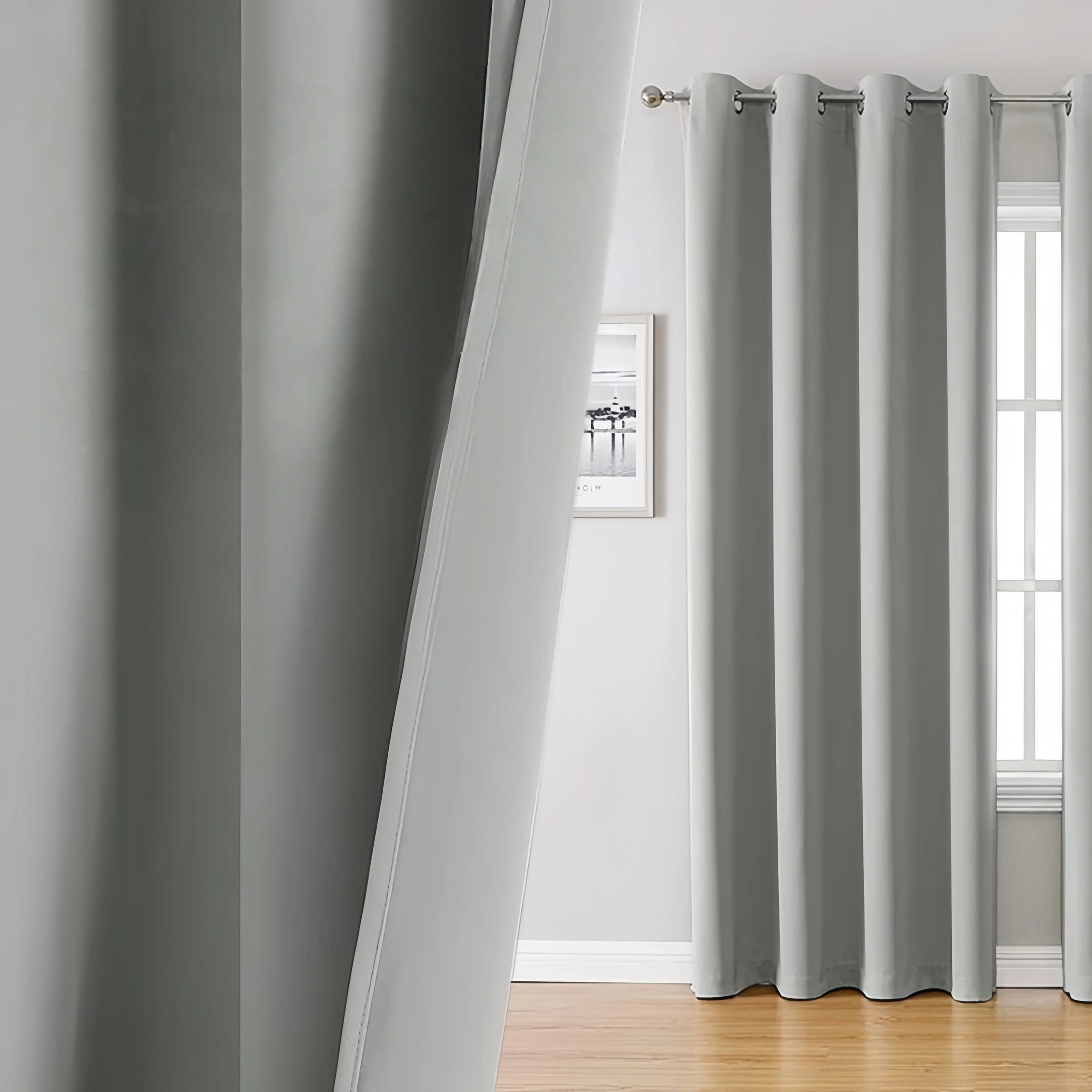 Darkening thermal curtains with inner lining, curtains with noise reduction for bedroom balcony window, thickened privacy curtains